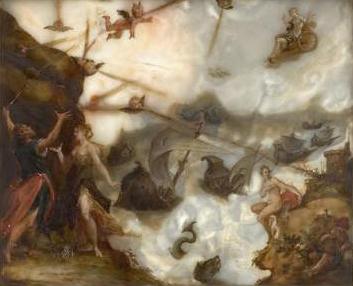 Hans von Aachen und auf der Reckseite die Entfesselung der Winde durch Aeolus Norge oil painting art